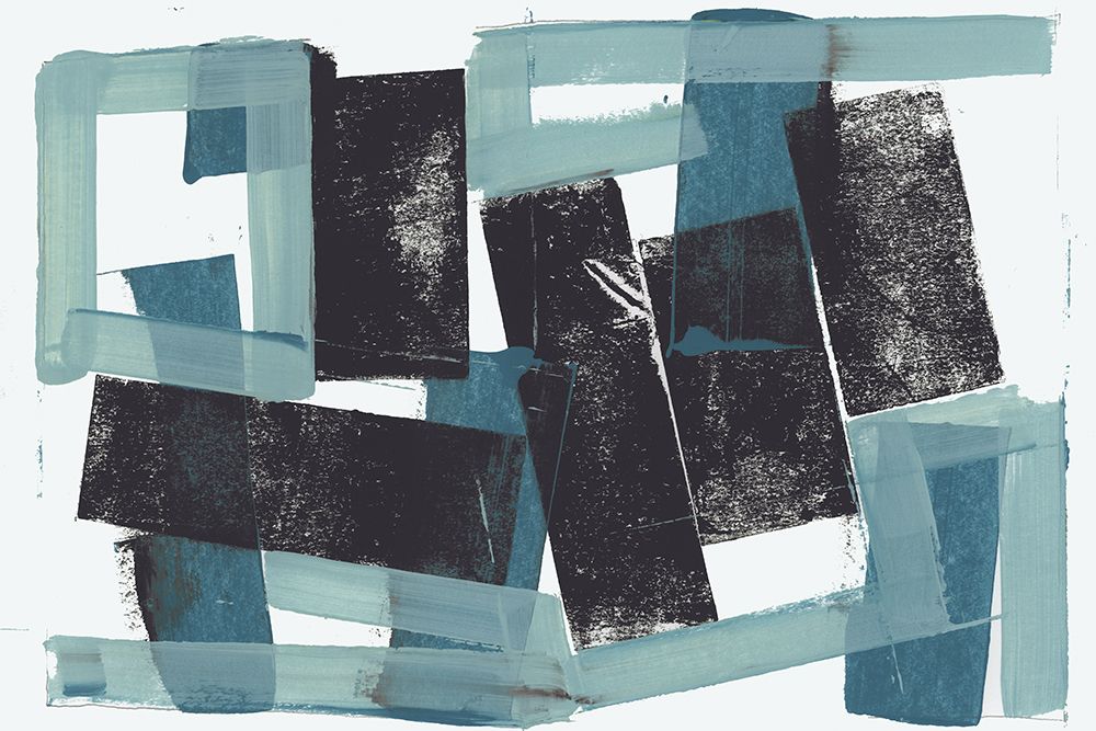 Blue Blocks II art print by Cartissi for $57.95 CAD