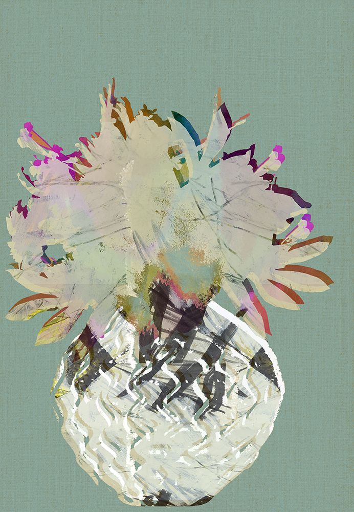 Gold Tropic Geometric Bouquet I art print by Cartissi for $57.95 CAD
