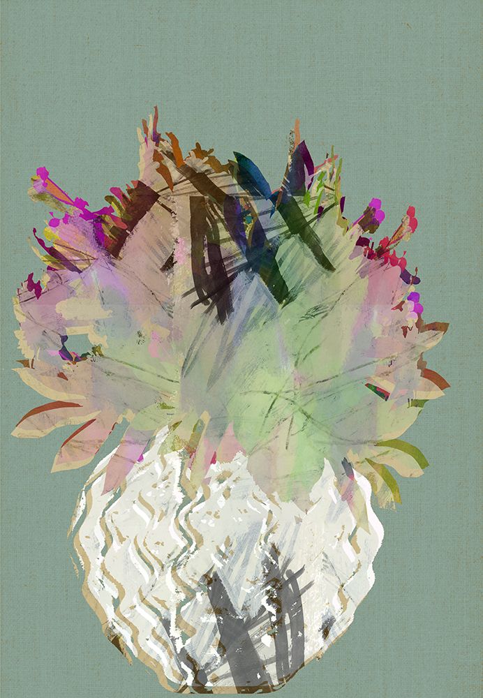 Gold Tropic Geometric Bouquet II art print by Cartissi for $57.95 CAD