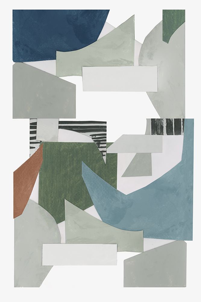 Blue Green Abstract Jugs I art print by Cartissi for $57.95 CAD
