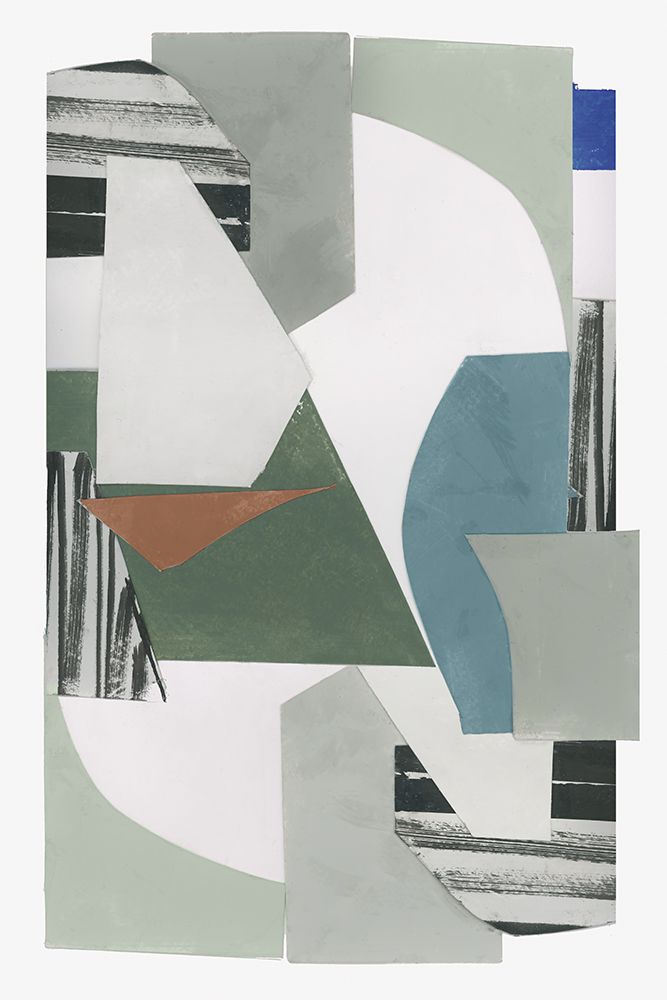 Blue Green Abstract Jugs III art print by Cartissi for $57.95 CAD