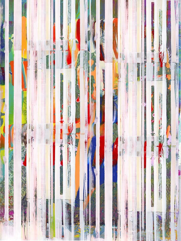 Aqua Blobs Stripes I art print by Cartissi for $57.95 CAD