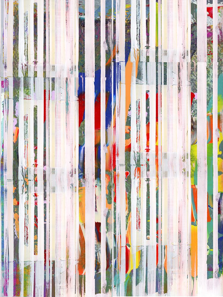Aqua Blobs Stripes II art print by Cartissi for $57.95 CAD