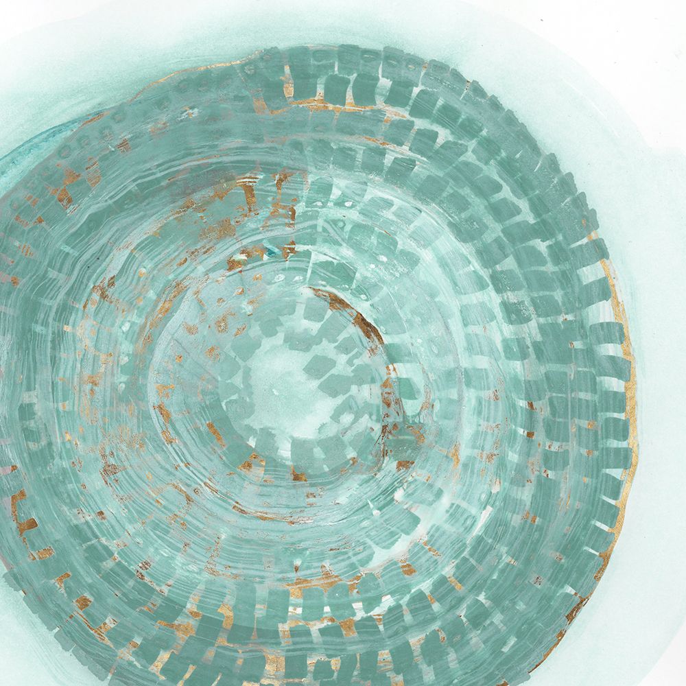 Golden Blue Medallion I art print by Cartissi for $57.95 CAD