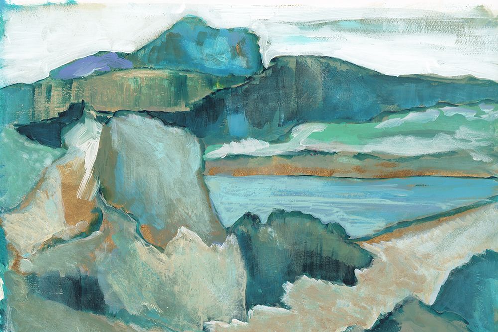 Blue Beach Landscape I art print by Cartissi for $57.95 CAD