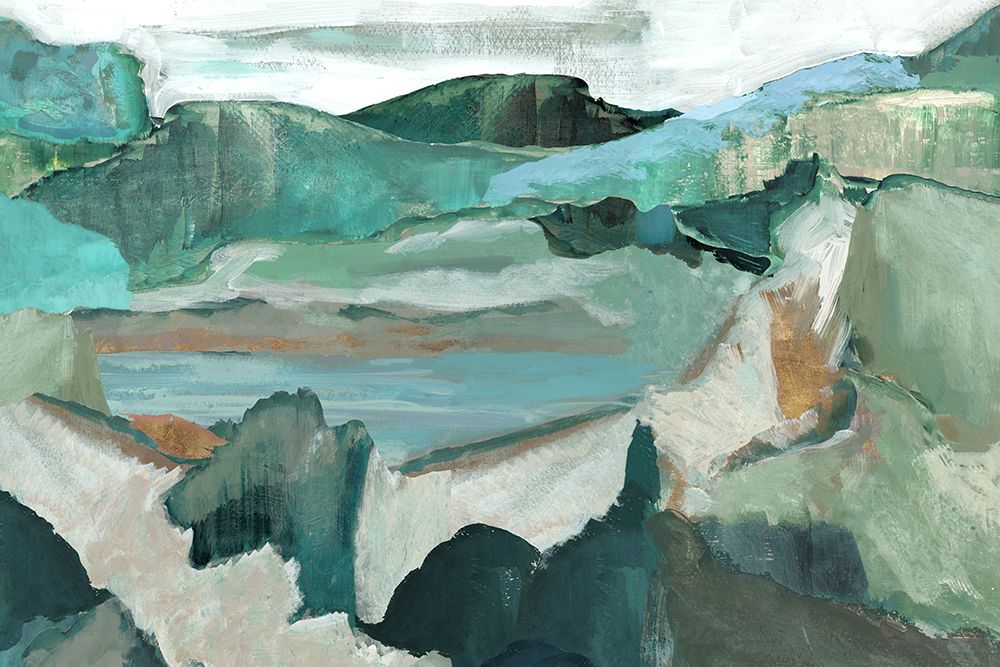Blue Beach Landscape II art print by Cartissi for $57.95 CAD