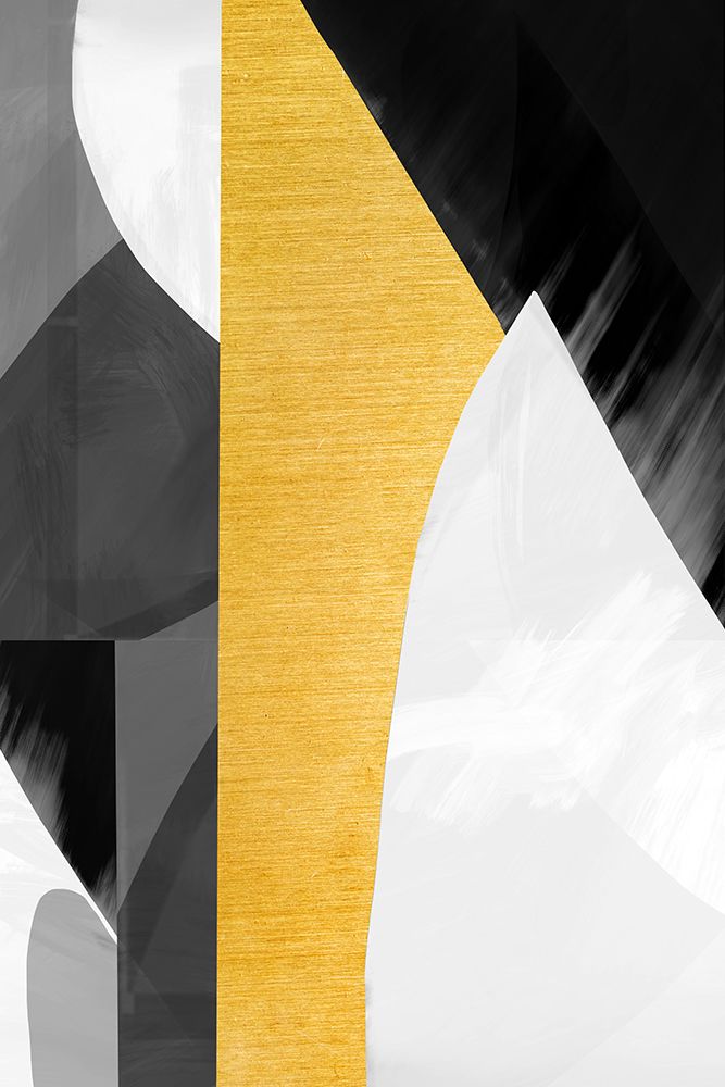 Black and Gold Abstract I art print by Cartissi for $57.95 CAD