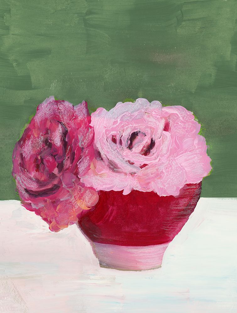 Red Florals in Vase art print by Cartissi for $57.95 CAD