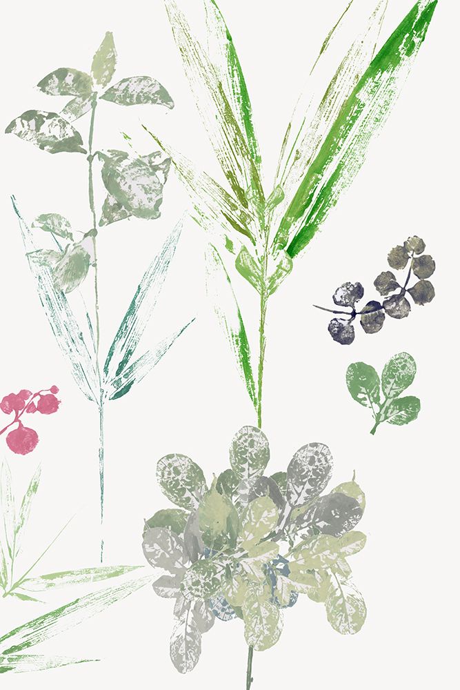 Overlapping Leaves I art print by Cartissi for $57.95 CAD