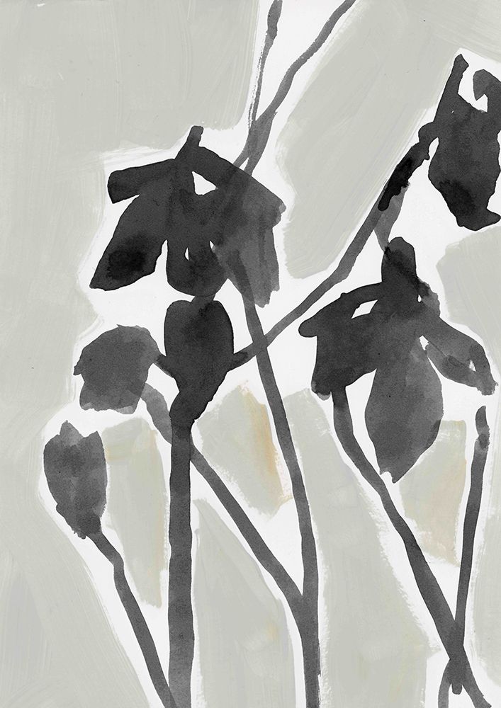 Blue Grey Florals I art print by Cartissi for $57.95 CAD