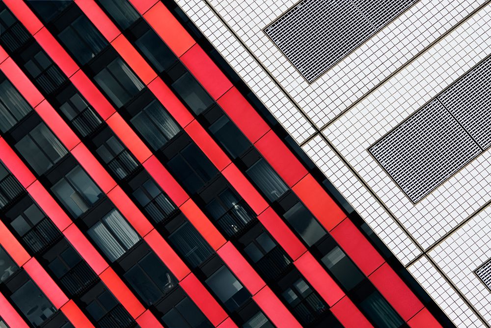 Red Diagonals art print by Van Son for $57.95 CAD
