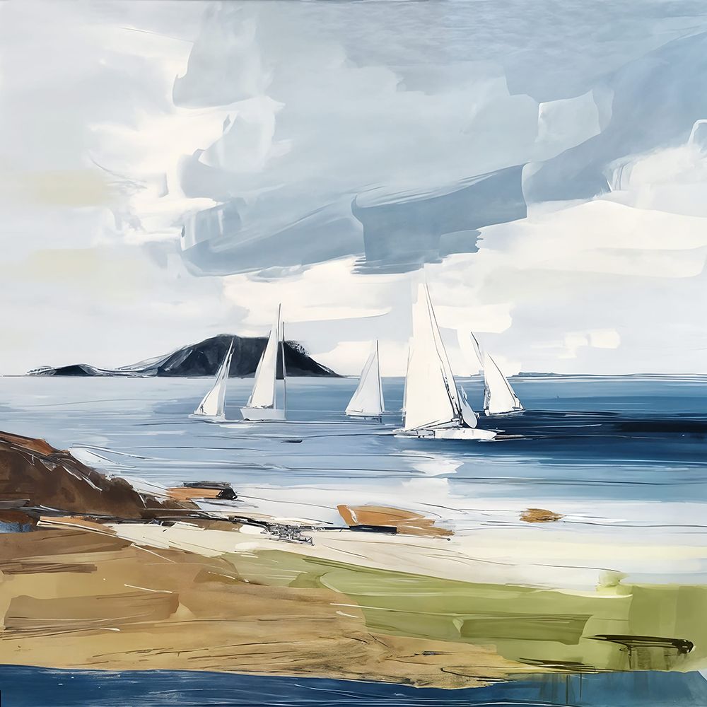 Gentle Waves I art print by Elara Yasna for $57.95 CAD
