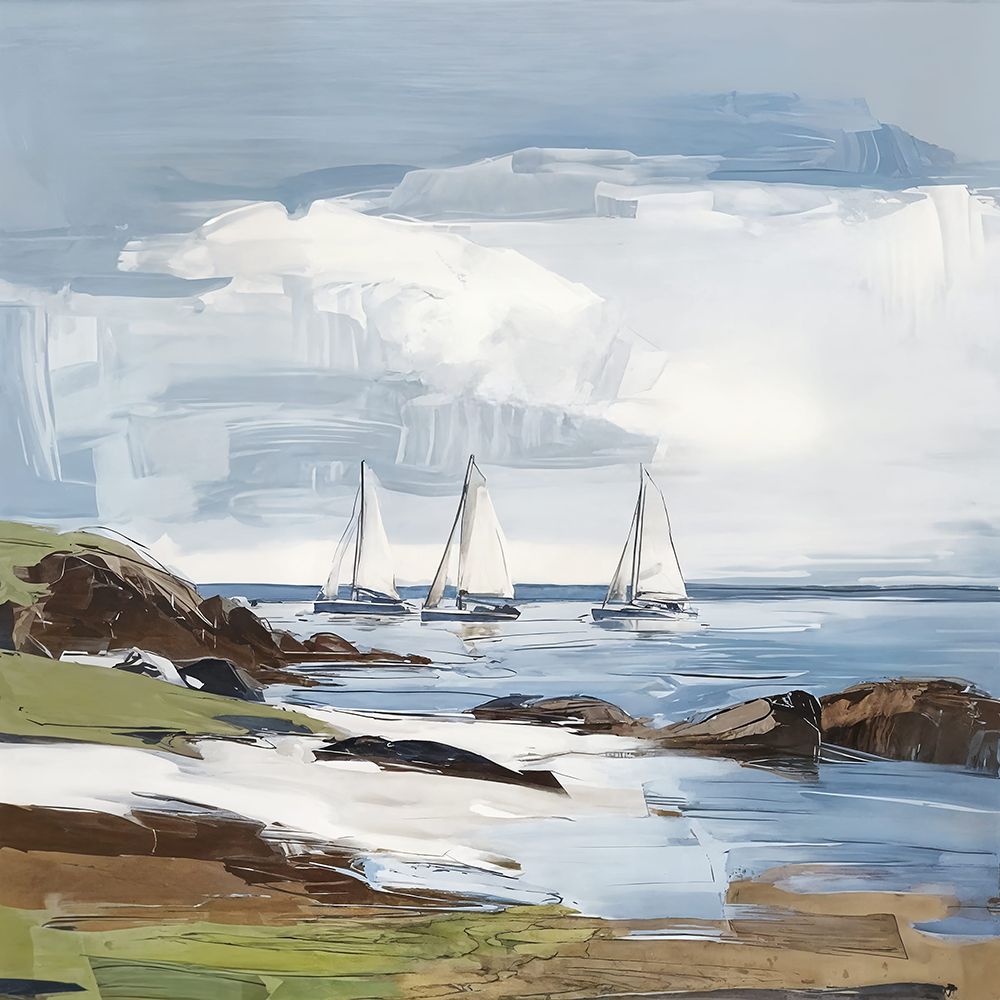 Gentle Waves II art print by Elara Yasna for $57.95 CAD