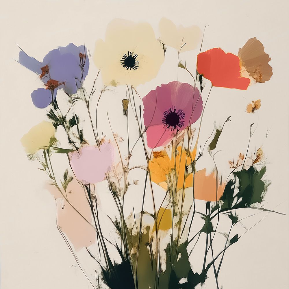 Dancing Petals II art print by Elara Yasna for $57.95 CAD