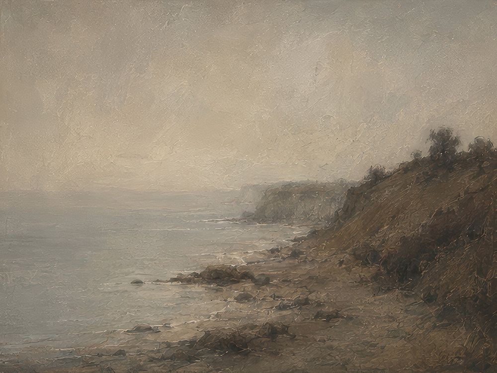 Coastal Serenity at Dawn art print by Elara Yasna for $57.95 CAD