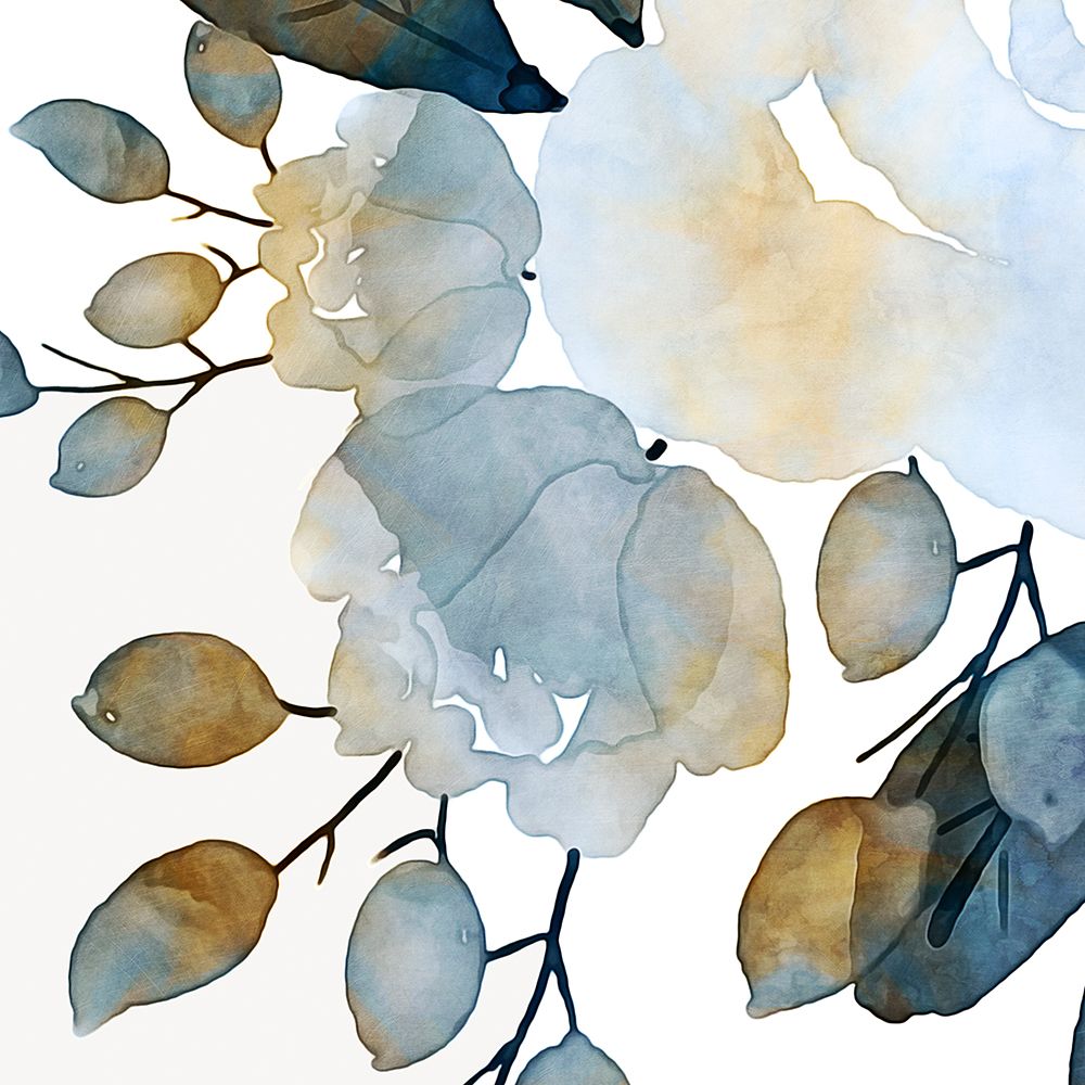 Blue Watercolour Floral I art print by Ashley Aldridge for $57.95 CAD