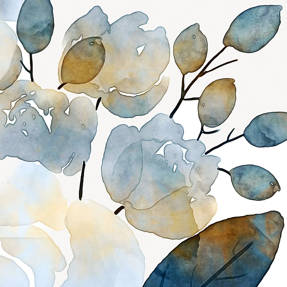 Blue Watercolour Floral II art print by Ashley Aldridge for $57.95 CAD