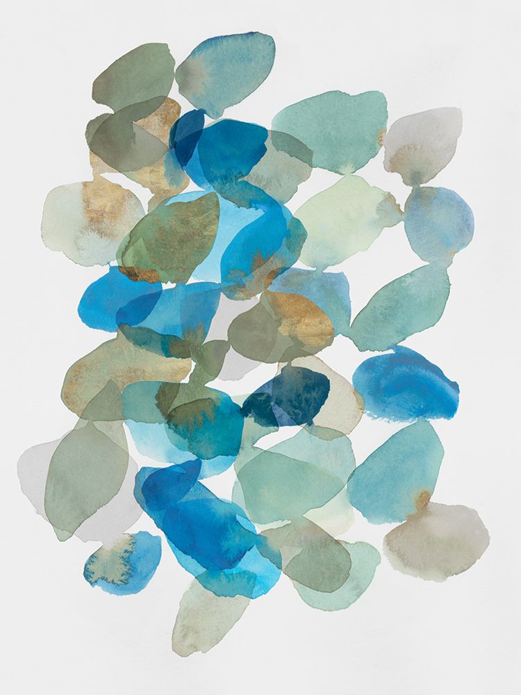 Blue Inky Pebbles I art print by Hazel J for $57.95 CAD