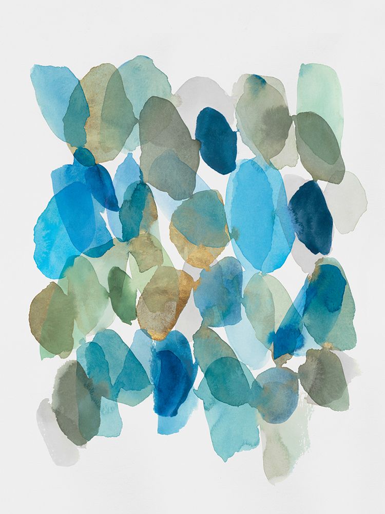 Blue Inky Pebbles II art print by Hazel J for $57.95 CAD