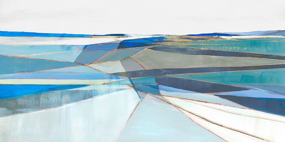 Blue Geo I art print by Hazel J for $57.95 CAD