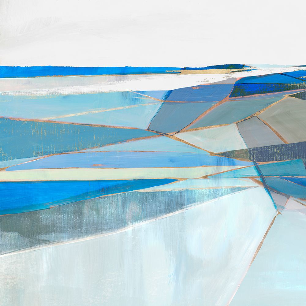 Blue Geo II art print by Hazel J for $57.95 CAD