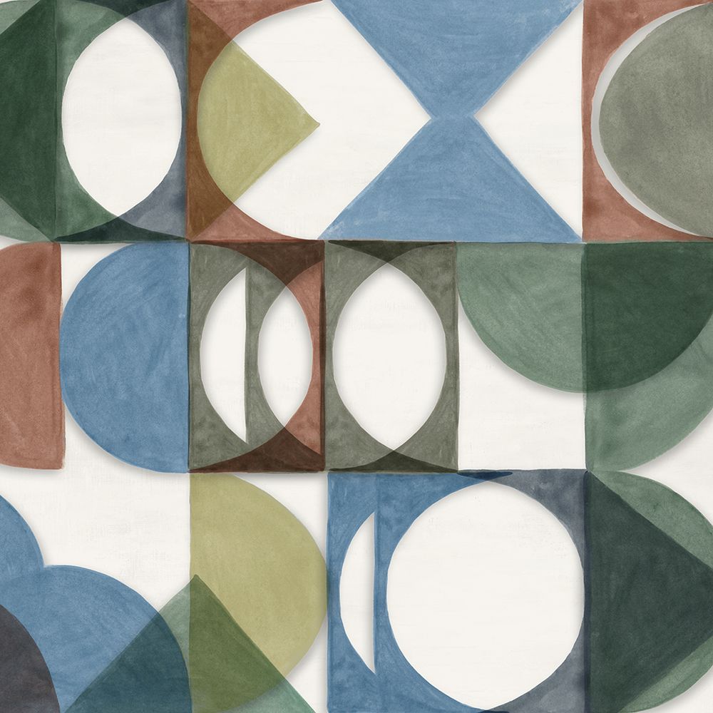 Intersecting Shapes in Soft Earth Tones art print by Hazel J for $57.95 CAD