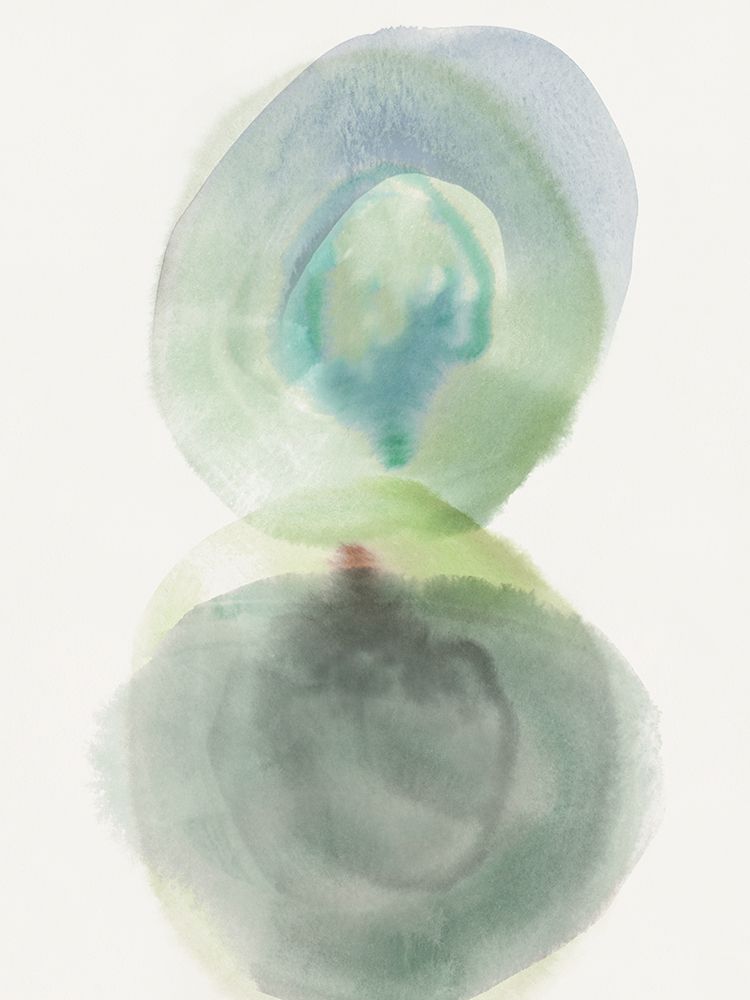 Soft Overlapping Circles in Green Mist art print by Hazel J for $57.95 CAD