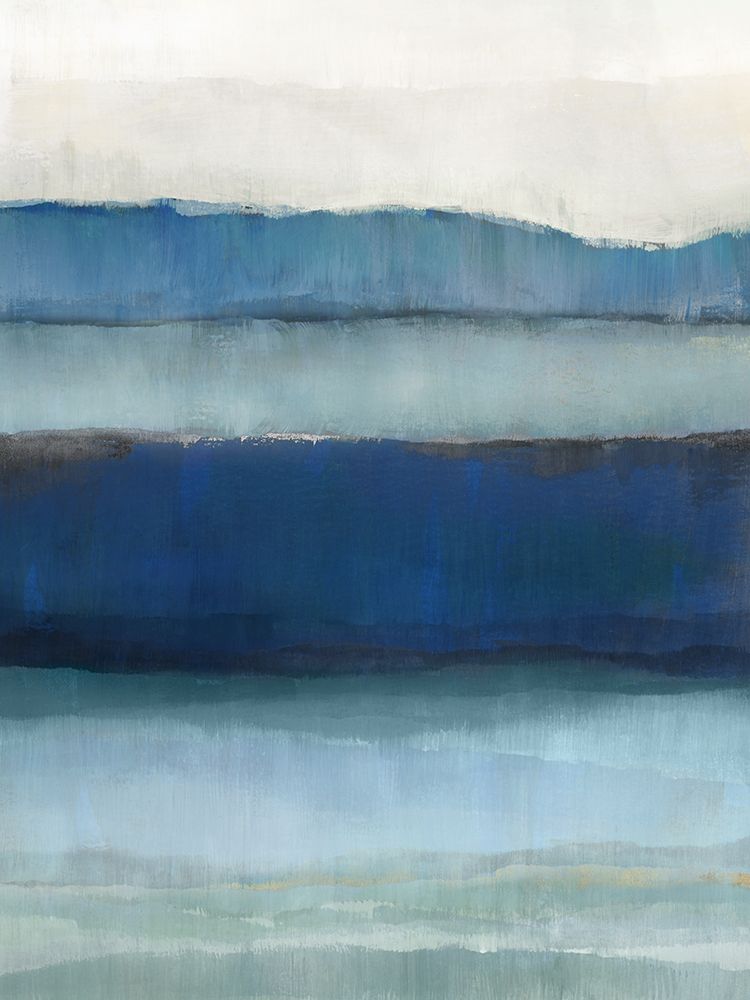 Layers of Tranquil Blue Horizons I art print by Hazel J for $57.95 CAD
