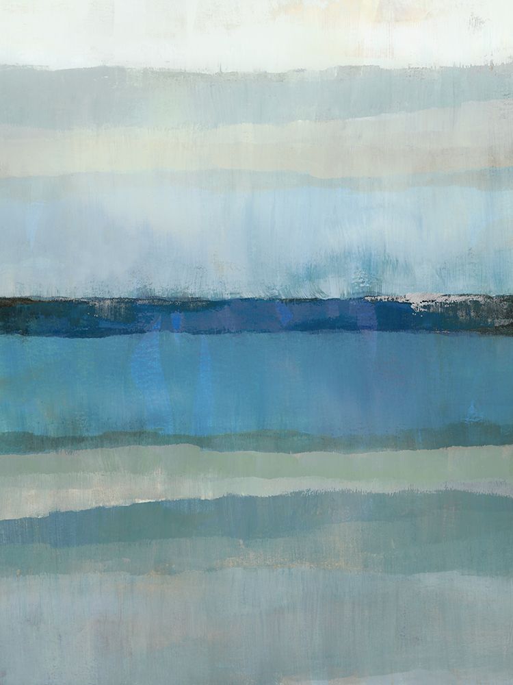 Layers of Tranquil Blue Horizons II art print by Hazel J for $57.95 CAD