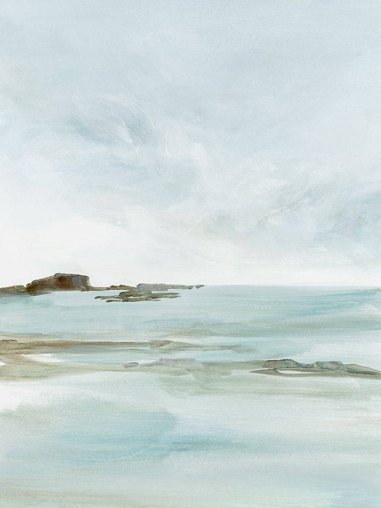 Tranquil Seascape with Distant Horizon I art print by Hazel J for $57.95 CAD
