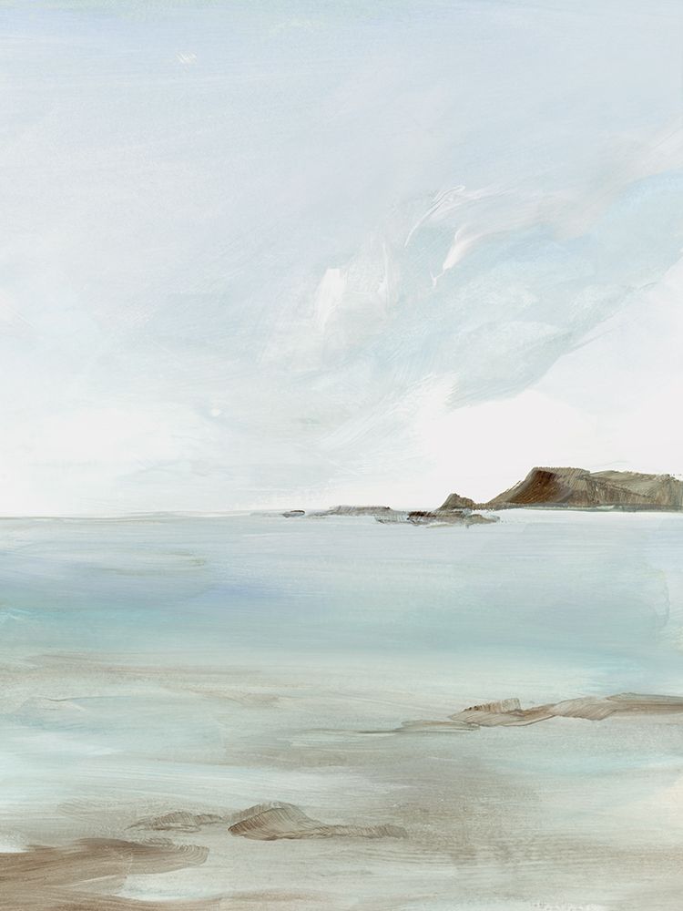 Tranquil Seascape with Distant Horizon II art print by Hazel J for $57.95 CAD