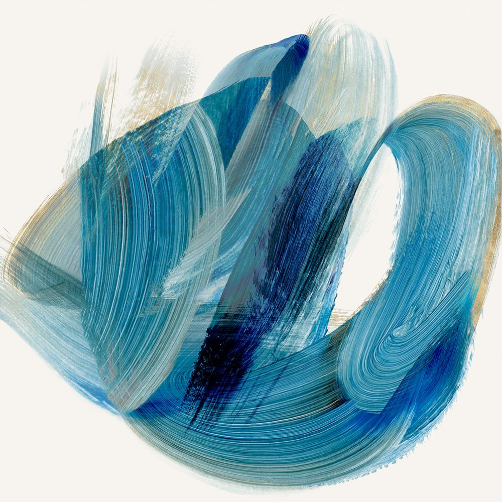 Whirling Currents of Blue Harmony II art print by Hazel J for $57.95 CAD