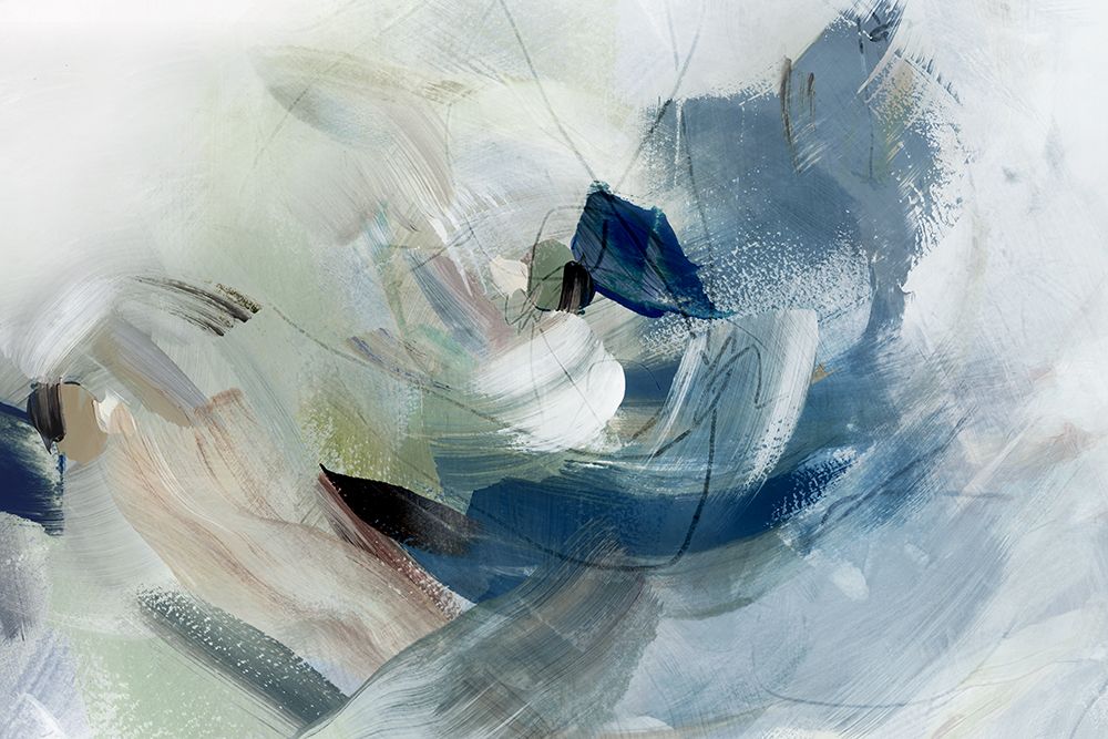 Swirling Blues and Subtle Hues art print by Hazel J for $57.95 CAD
