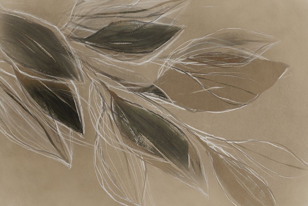 Flowing Leaves on Earthy Canvas art print by Hazel J for $57.95 CAD