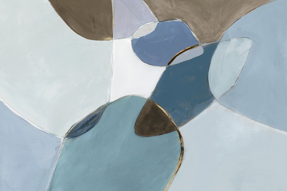 Fluid Forms in Soft Blues art print by Hazel J for $57.95 CAD