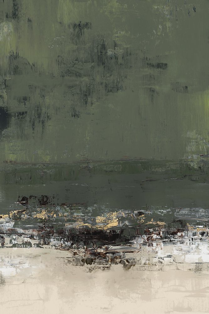 Misty Horizon Over Abstract Landscape art print by Hazel J for $57.95 CAD