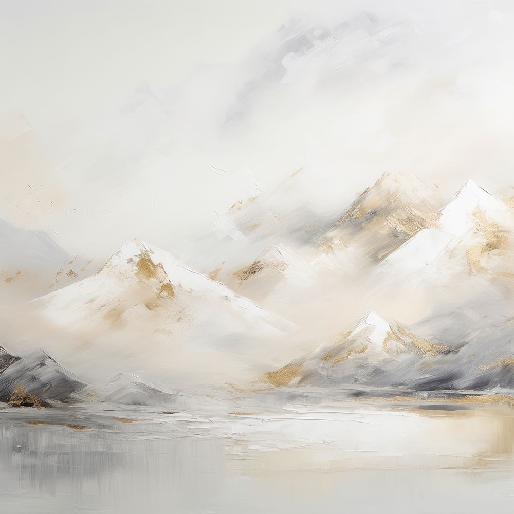 Golden Mlountains art print by Lazar Studio for $57.95 CAD