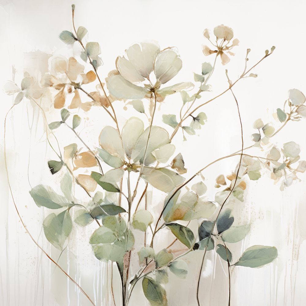 Neutral Wildflower Serenade I art print by Lazar Studio for $57.95 CAD