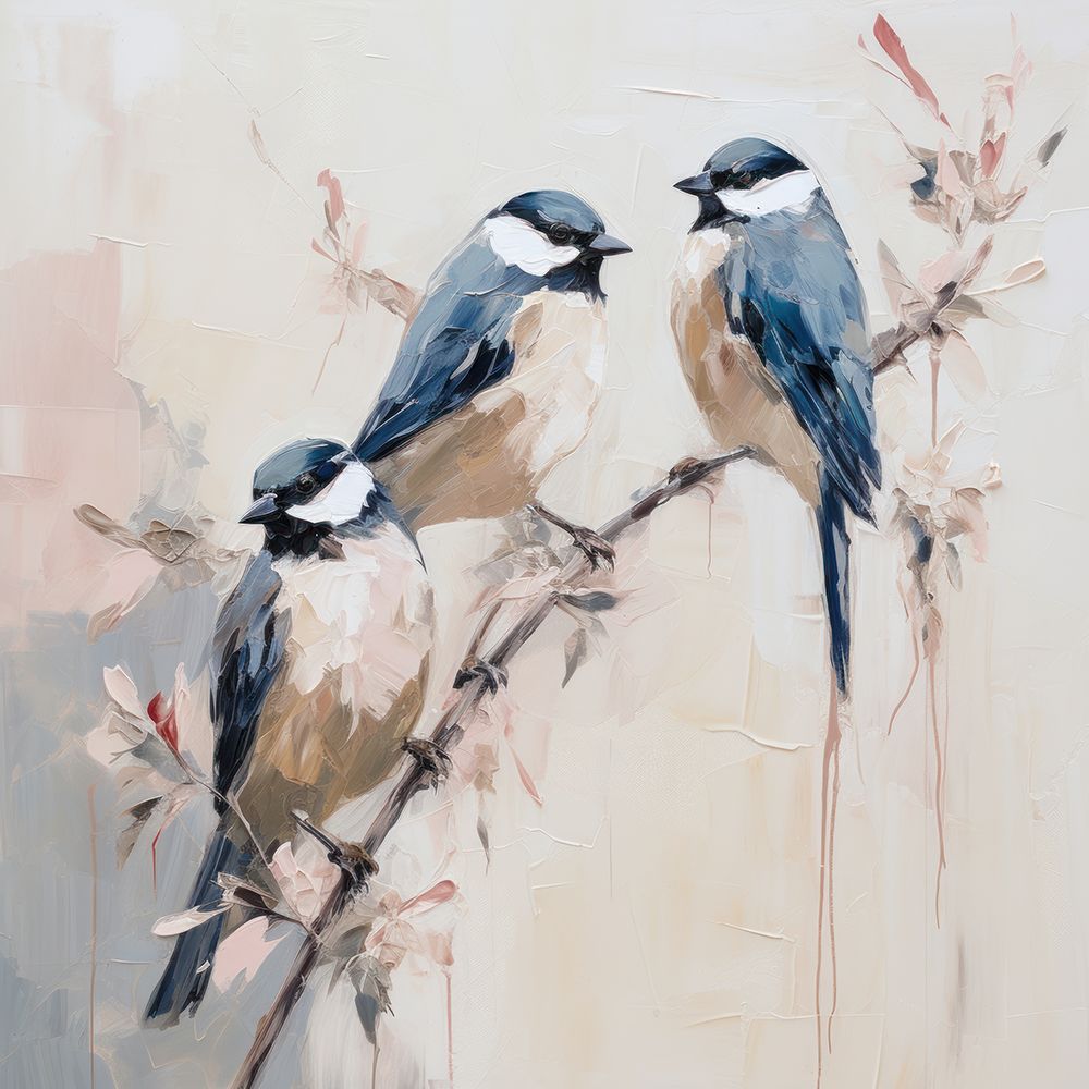 Elegant Bird Silhouettes I art print by Lazar Studio for $57.95 CAD