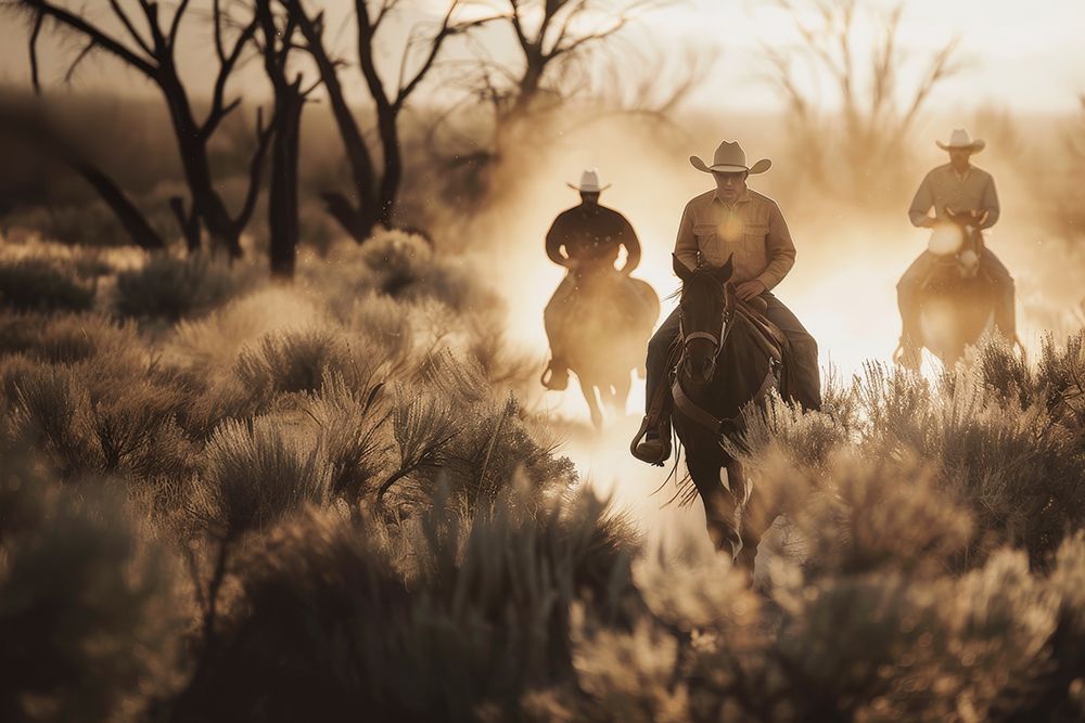 Riders of the West art print by Lazar Studio for $57.95 CAD