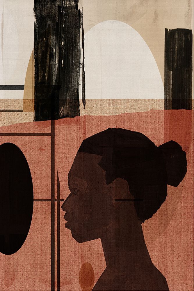 Silhouette Against Geometric Backdrop art print by Cartissi for $57.95 CAD