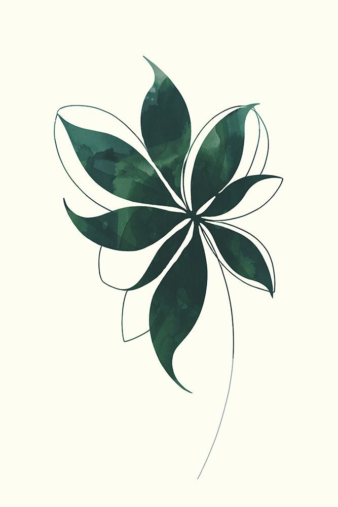 Leafy Elegance in Watercolor Brushstrokes art print by Cartissi for $57.95 CAD