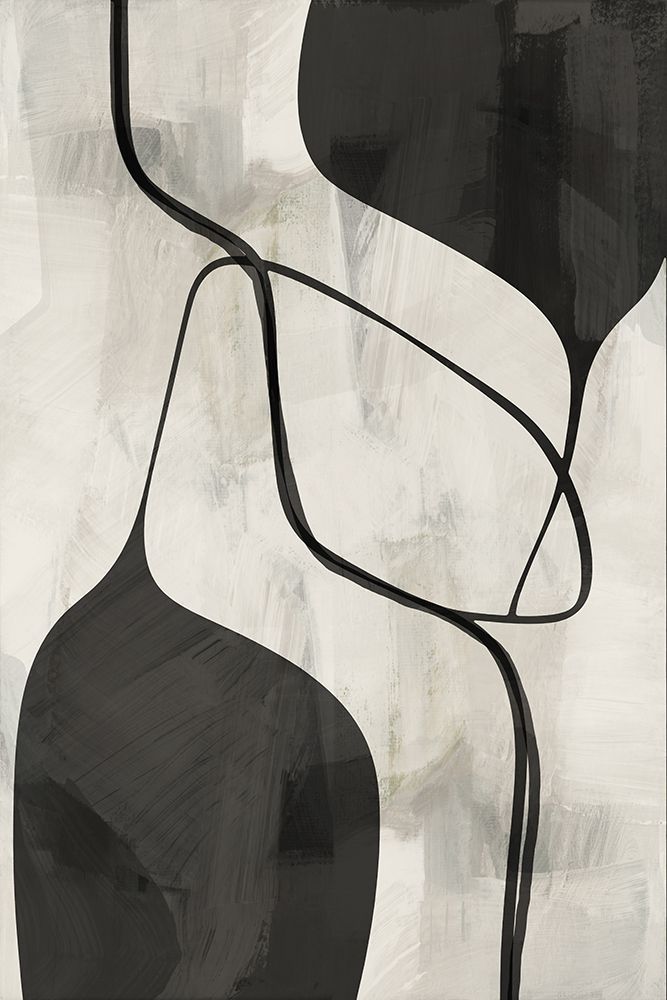 Flowing Lines on Monochrome Canvas art print by Cartissi for $57.95 CAD