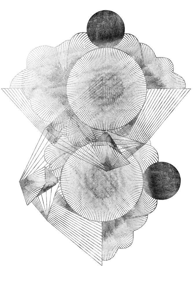 Geometric Harmony in Monochrome Circles art print by Cartissi for $57.95 CAD