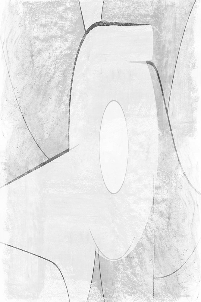 Curved Silence in Soft Grayscale art print by Cartissi for $57.95 CAD