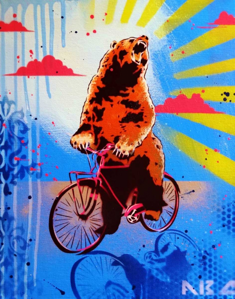 Bear Back Rider art print by AbcArtAttack for $57.95 CAD