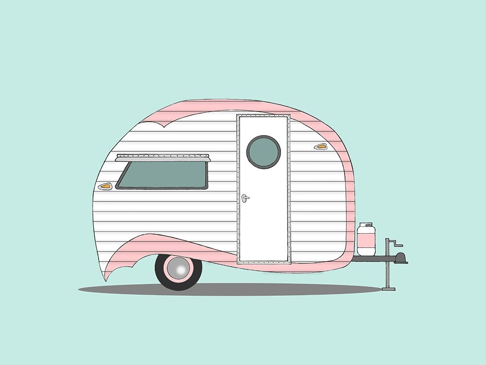 Pink Stripe Teardrop art print by Annie Bailey Art for $57.95 CAD