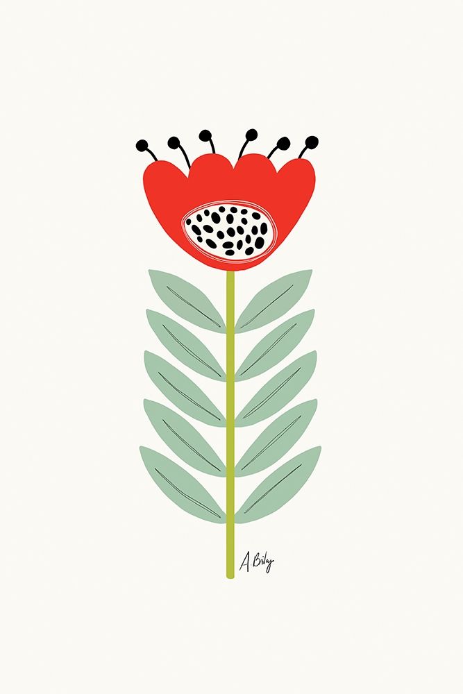 Mid Mod Flower No. 2 art print by Annie Bailey Art for $57.95 CAD