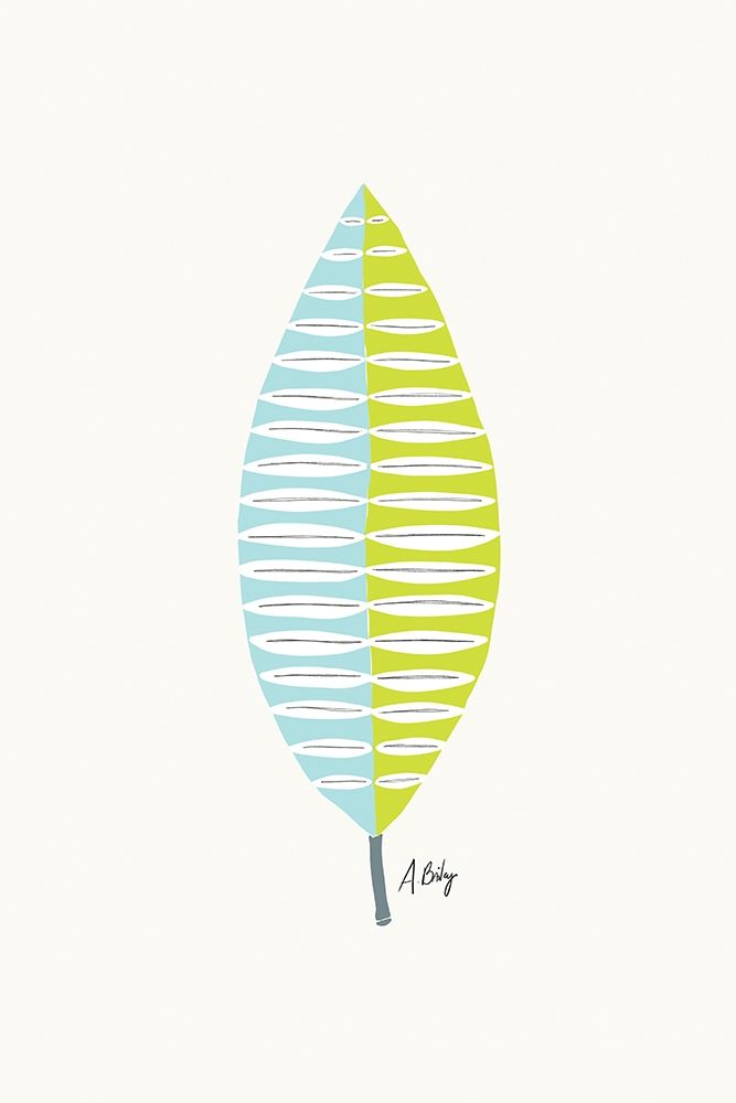 Mid Mod Leaf No. 1 art print by Annie Bailey Art for $57.95 CAD