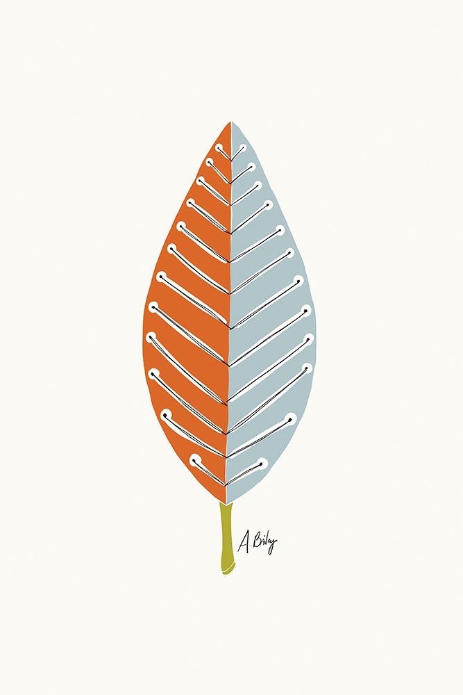 Mid Mod Leaf No. 2 art print by Annie Bailey Art for $57.95 CAD